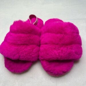 UGG Pink Fluffy Slippers